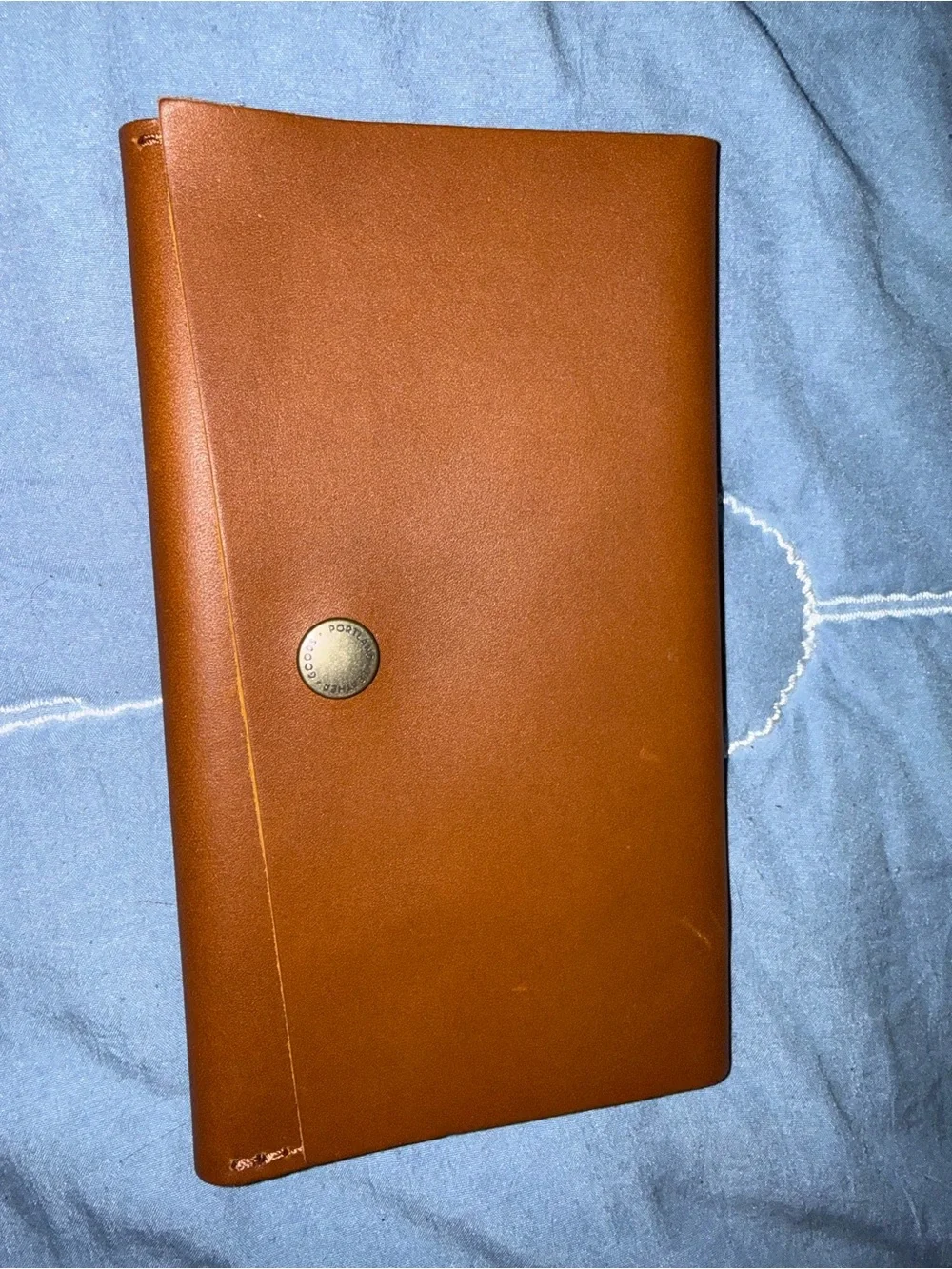 Portland Leather Tan Snap-Closure Long Wallet